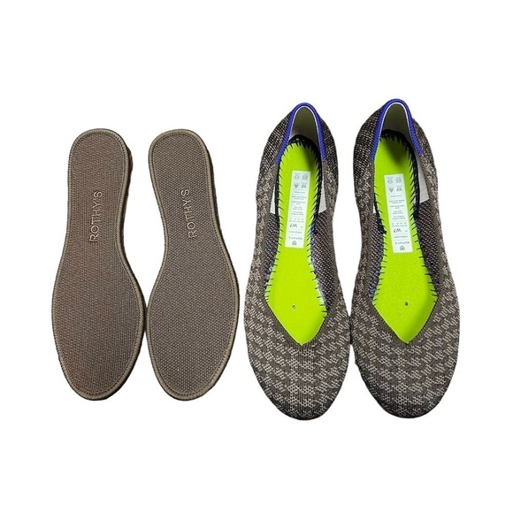 Rothy's Cocoa Houndstooth Flat Women’s Size 7 Limited‎ Edition - Picture 8 of 9